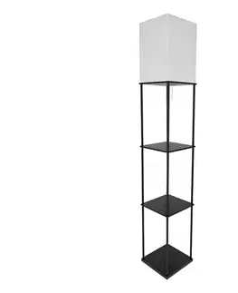 Lampy SmartLED Stojacia lampa s policami 1xE27/40W/230V 160 cm čierna/biela 7916