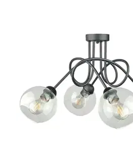 Svietidlá Keter Lighting Prisadený luster EVIE 4xE27/60W/230V antracit/číra 2797
