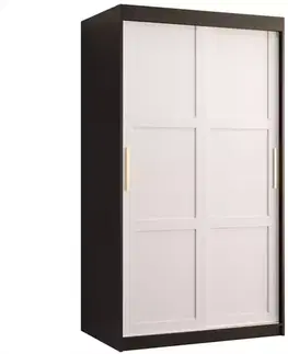 Šatníkové skrine Skriňa Amiro 1 100 čierny/biely