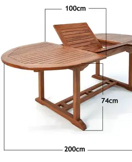 Záhradné stoly Záhradný stôl rozkladací D1044 Dekorhome