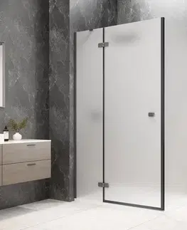Sprchové dvere POLYSAN - GLOBE GUN METAL obdĺžniková sprchová zástena 1100x1000, matné sklo, ľavá GB1011-3415MLGM
