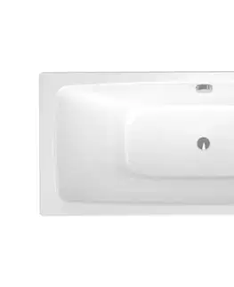 Vane Obdĺžniková vaňa SAT Feel 180x80 cm smaltovaná oceľ ľavá aj pravá SATVFEEL180DUO SATVFEEL180DUO