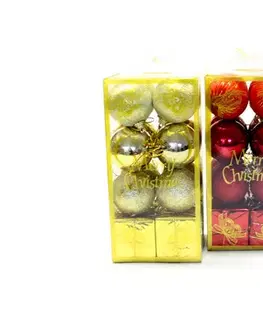 Vianočné ozdoby MAKRO - Dekorácia vianočna sada 8ks rôzne farby