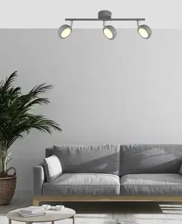 Nástenné svetlá Nástenná lampa s jemným LED pásikom, sivá 3000K