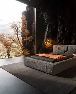 Čalúnené postele DELIFE Čalúnená posteľ Coperti 140x200 cm bouclé strieborno sivá
