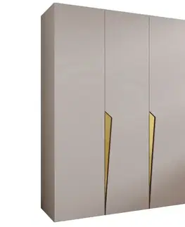 Šatníkové skrine Skriňa Piano 1-150 kašmír/zlatá