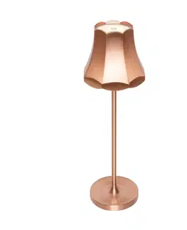 Lampy Retro stolná lampa medená nabíjateľná IP44 - Granny