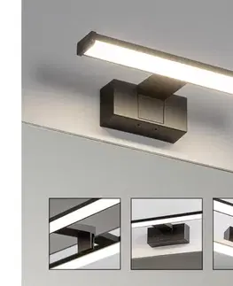 Kúpeľňové zrkadlá BRILAGI - LED kúpeľňové osvetlenie zrkadla VESTRA LED/6W/230V 30 cm IP44 čierna FG-M1-C02-300-BLK