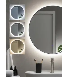 Svietidlá BRILAGI - LED kúpeľňové zrkadlo VENA BLACK LED/19W/230V 60 cm IP44 CRI 90 stmievateľné + CCT FG-CY24-A01-6060-BLK