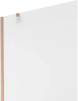 Sprchové dvere MEXEN/S - Next vaňová zástena FIX 100 x 150, dekor, meď kartáčovaná 895-100-000-00-30-65