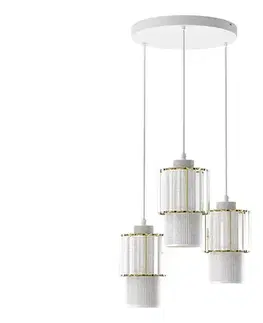Svietidlá  Luster na lanku BLANCO 3xE27/60W/230V biela MLP8366
