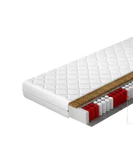 Matrace NABBI Pisa 120 taštičkový matrac pružiny / plsť / kokosová doska / látka