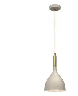 Svietidlá  Luster na lanku NOAK 1xE27/15W/230V béžová/zlatá 4005