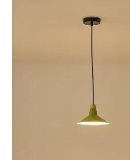 Svietidlá Eurolamp Luster na lanku 1xE27/15W/230V zelená 144-24146