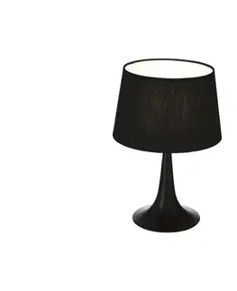 Lampy Ideal Lux - Stolná lampa LONDON 1xE27/60W/230V čierna 110554
