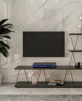 TV stolíky QUIZ štýlový TV stolík, antracit