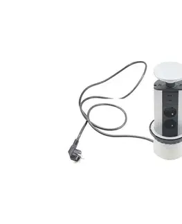 Predlžovacie káble  Prípojný zásuvkový stĺpik na dosku stola 2x230V +USB-A 3,1A +UBS-C 15,5W 230V 4739532