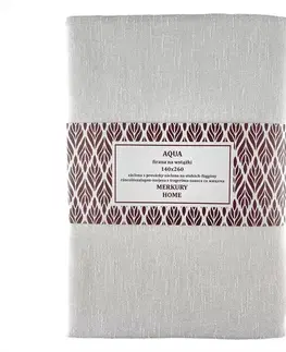 Záclony do obývačky Záclona na šnurovanie AQUA polyester ecru 140x260 Merkury Home