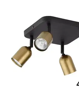 Svietidlá  LED RGBW Stmievateľné bodové svietidlo TOP 4xGU10/6,5W/230V 2700-6500K zlatá/čierna TK3307+4xAI0589
