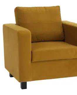 Kreslá KONDELA Luana kreslo horčicová