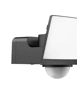Záhradné lampy  LED reflektor DAVOS s pohybovým a súmrakovým senzorom, LED/30W/230V, IP54, čierny ML2111