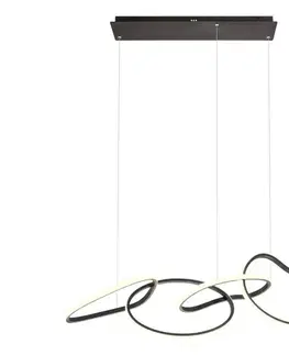 Svietidlá Redo 01-3390 - LED stmievateľný luster na lanku BIAS LED/90W/230V čierny 01-3390