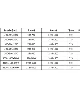 Sprchovacie kúty MEXEN/S - Velár sprchovací kút, posuvné dvere 150 x 75, dekor, zlato 871-150-075-31-50