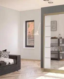 Šatníkové skrine Šatníková skriňa SAN 5 dub sonoma/biela