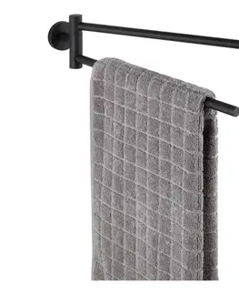 Svietidlá WENKO 24238100-Držiak uterákov BOSIO BLACK 5,5x43 cm nerez/strieborná 24238100