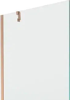Sprchové dvere MEXEN/S - Next vaňová zástena FIX 90 x 150, transparent, meď kartáčovaná 895-090-000-00-00-65