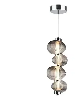 Svietidlá  LED závesný luster na lanku BOLLA LED/17W/230V pr. 16 cm lesklý chróm/dymová sivá ML1423