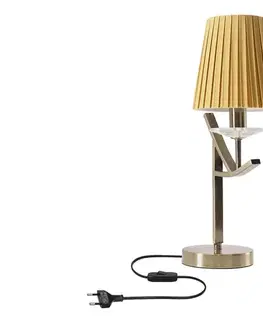 Lampy  Stolná lampa VITORIA 1xE14/40W/230V žltá/mosadz 41-44891