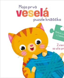 Leporelá, krabičky, puzzle knihy Moja prvá veselá puzzle knižôčka: Zvieratká sa učia protiklady