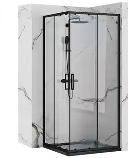Sprchové kúty 80x80 Sprchový kút Punto Rea K4800 80x80x190 black