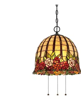 Svietidlá Elstead Quoizel QZ-ROSECLIFFE-P - Luster na reťazi Tiffany ROSECLIFFE 3xE27/100W/230V QZ-ROSECLIFFE-P