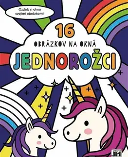 Nalepovačky, vystrihovačky, skladačky Jednorožce: 16 obrázkov na okná