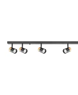 Svietidlá Zuma Line 2204BD-6-BK - Bodové svietidlo FORI 6xGU10/50W/230V čierna/zlatá OB-2204BD-6-BK