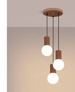 Svietidlá  SL.1735 - Luster na lanku HALO 3xG9/8W/230V pr. 25 cm hnedá SL.1735