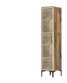 Šatňové skrine Šatníková skriňa Kumsal P - Walnut, Cream