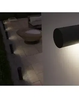 Záhradné lampy Panlux PN42100013 Záhradné LED nástenné svietidlo Costa N antracit, 12 W
