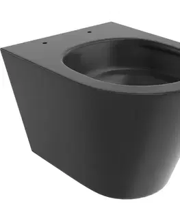 Záchody MEXEN - Rico Závesná WC misa Rimless Tornado, čierna mat 3372XX85T