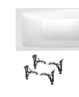 Vane Obdĺžniková vaňa SAT Feel 170x75 cm smaltovaná oceľ ľavá aj pravá SATBVFEEL170756 SATBVFEEL170756