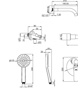 Kúpeľňové batérie INVENA - Vaňová batéria, podomietková, 2-F, SIROS BS-90-W13-A