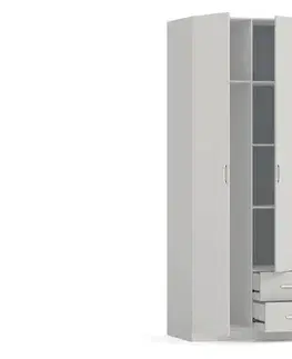 Šatníkové skrine LANDO dvojdverová šatníková skriňa, toffee