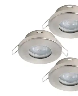 Svietidlá Eglo 901761 - SADA 3xLED Kúpeľňové svietidlo FAVAZZINA 1xGU10/4W/230V IP44 chróm 901761