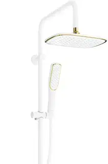 Sprchy a sprchové panely MEXEN/S - Sprchový stĺp T49 biela / zlatá 798494993-25