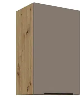 Kuchynské horné skrinky KONDELA Frisbo 45 G-72 1F horná kuchynská skrinka sandgrau / dub artisan