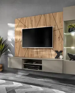 Obývacie steny Obývacia Stena Xari Sgas Xr G Sivá hlina/Artisan