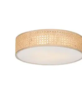 Stropné osvetlenie Inteligentné stropné svietidlo ratan 40 cm 3-svetlá vrátane 3 Wifi P45 - Tromma