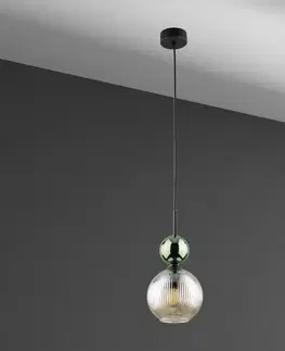 Lampy do obývačky Luster SOPHIA GREEN COGNAC 11145 LW1